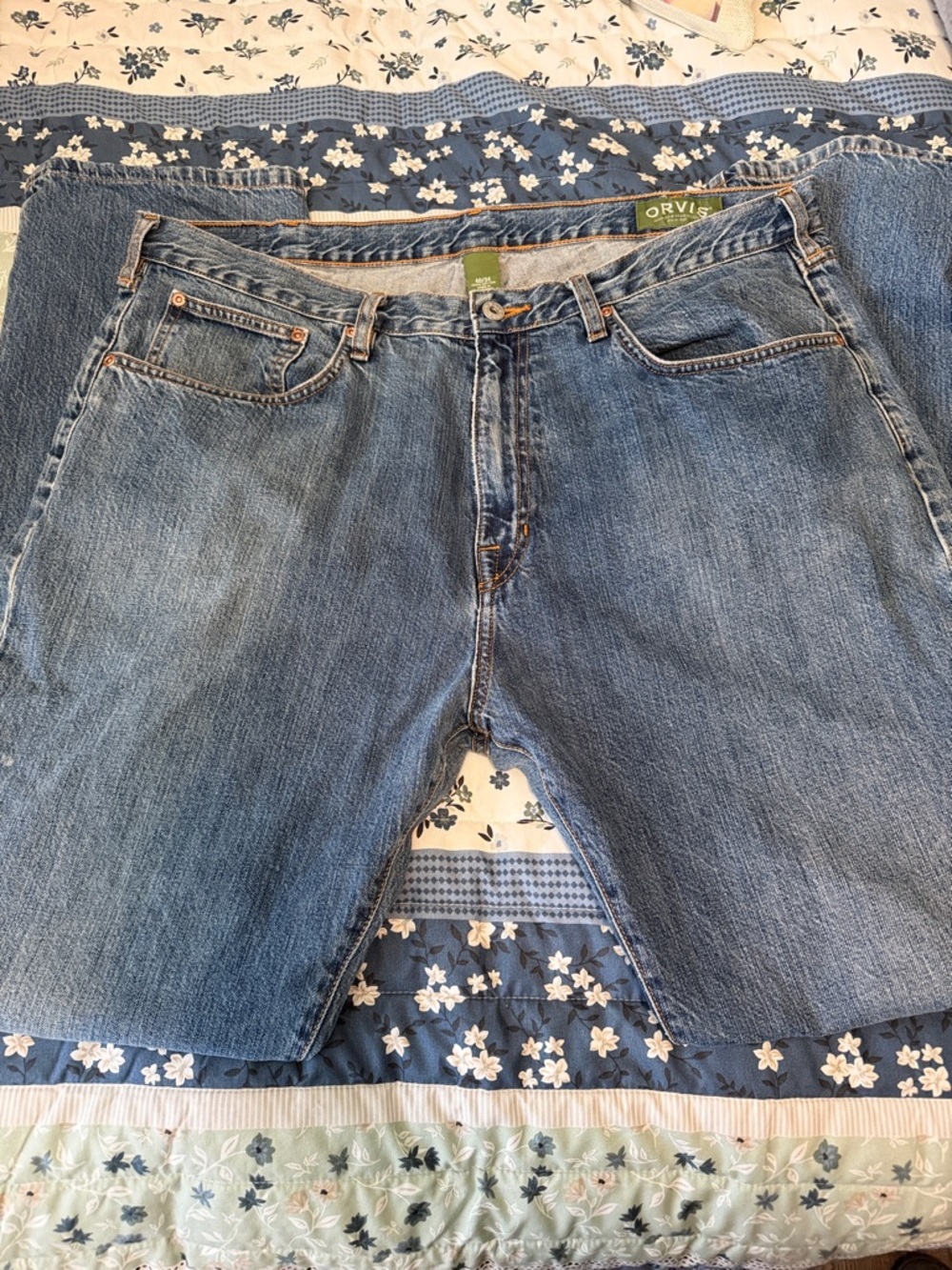 Orvis Medium Blue Denim Jeans - Classic Five-Pocket